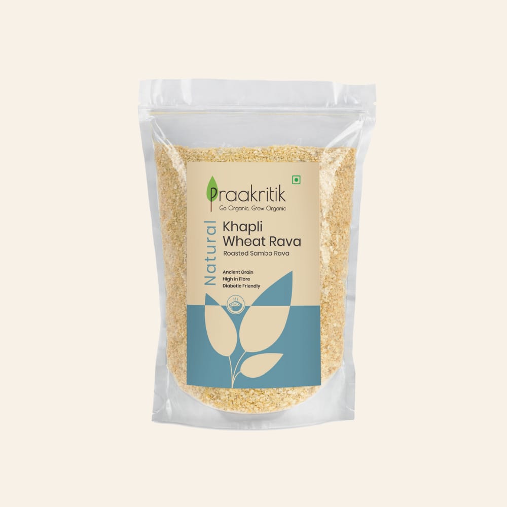 प्राकृतिक भुना हुआ खपली गेहूं रवा - प्राकृतिक 500 ग्राम